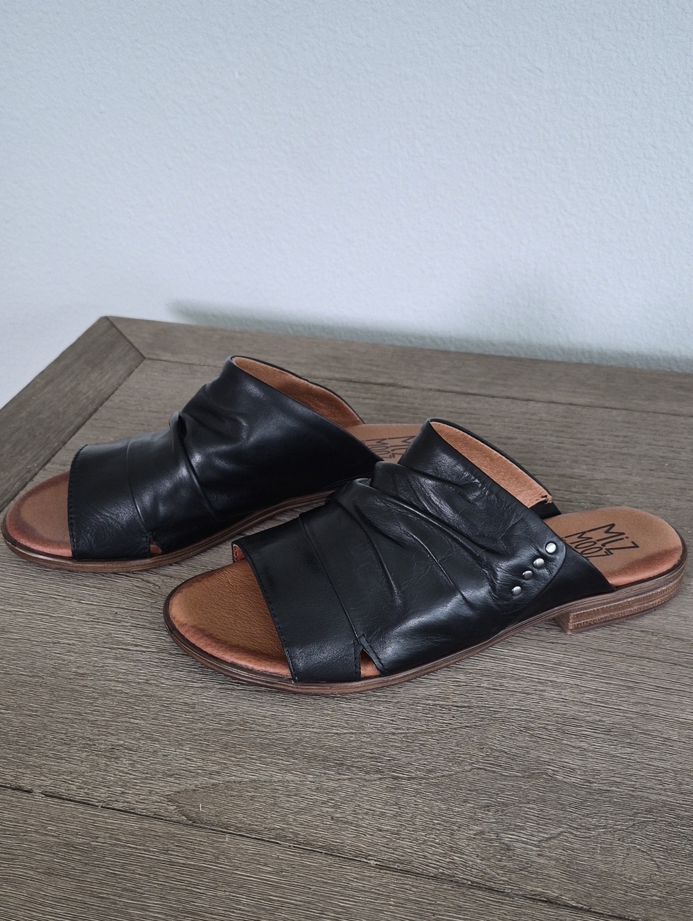 Miz Mooz Black Leather Slip-On Mule – Comfortable Women’s Sandal - Picture 10 of 12